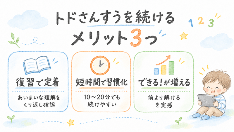 トドさんすうを続けるメリット３つ