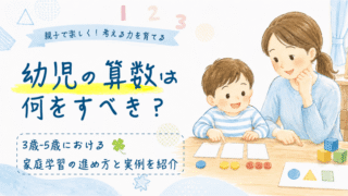 幼児の算数は何をすべきか？実例も紹介している記事のアイキャッチ画像
