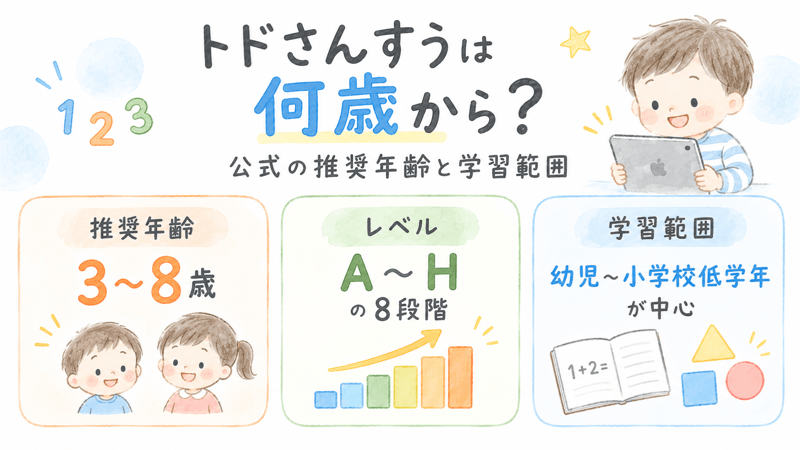 トドさんすうの推奨年齢とレベル（公式情報まとめ）