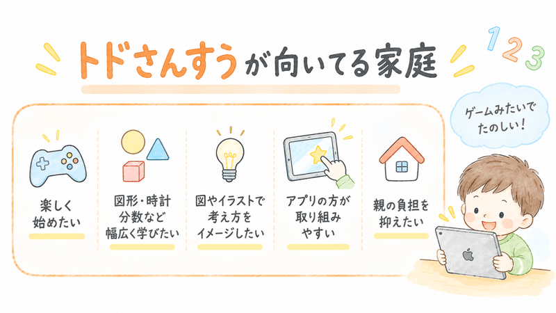 トドさんすうが向いてる家庭